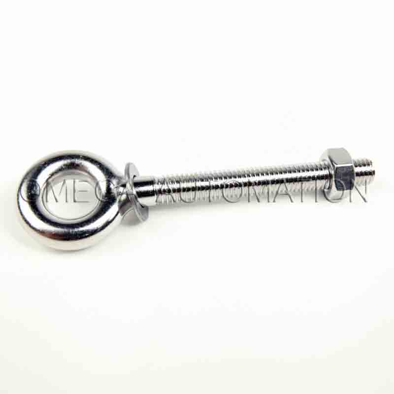 440E-A13201, Accessory, Eyebolt, Stainless Steel,  M8 x 1.25mm Thread, 12mm Dia eye, 58mm Thread Length, 95mm Length